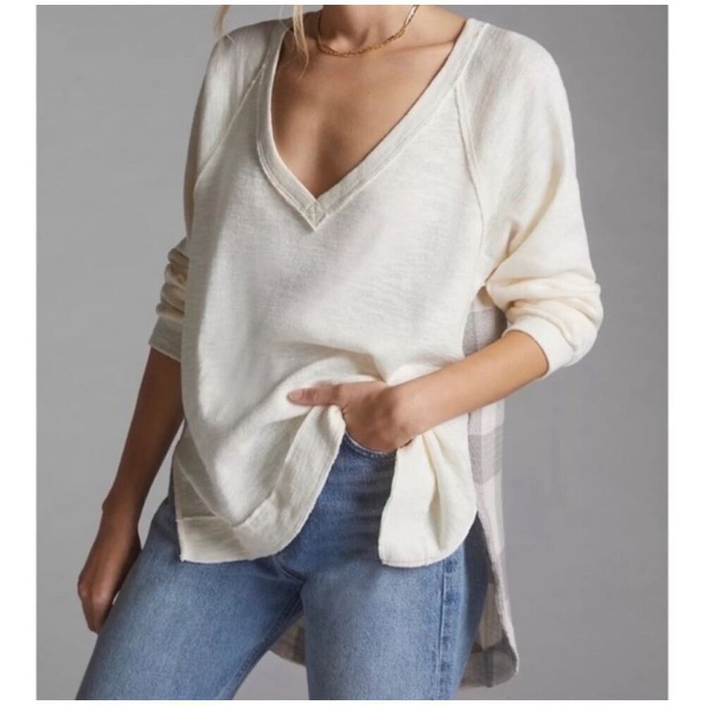 Anthropologie Pilcro Slub Knit Top XS
